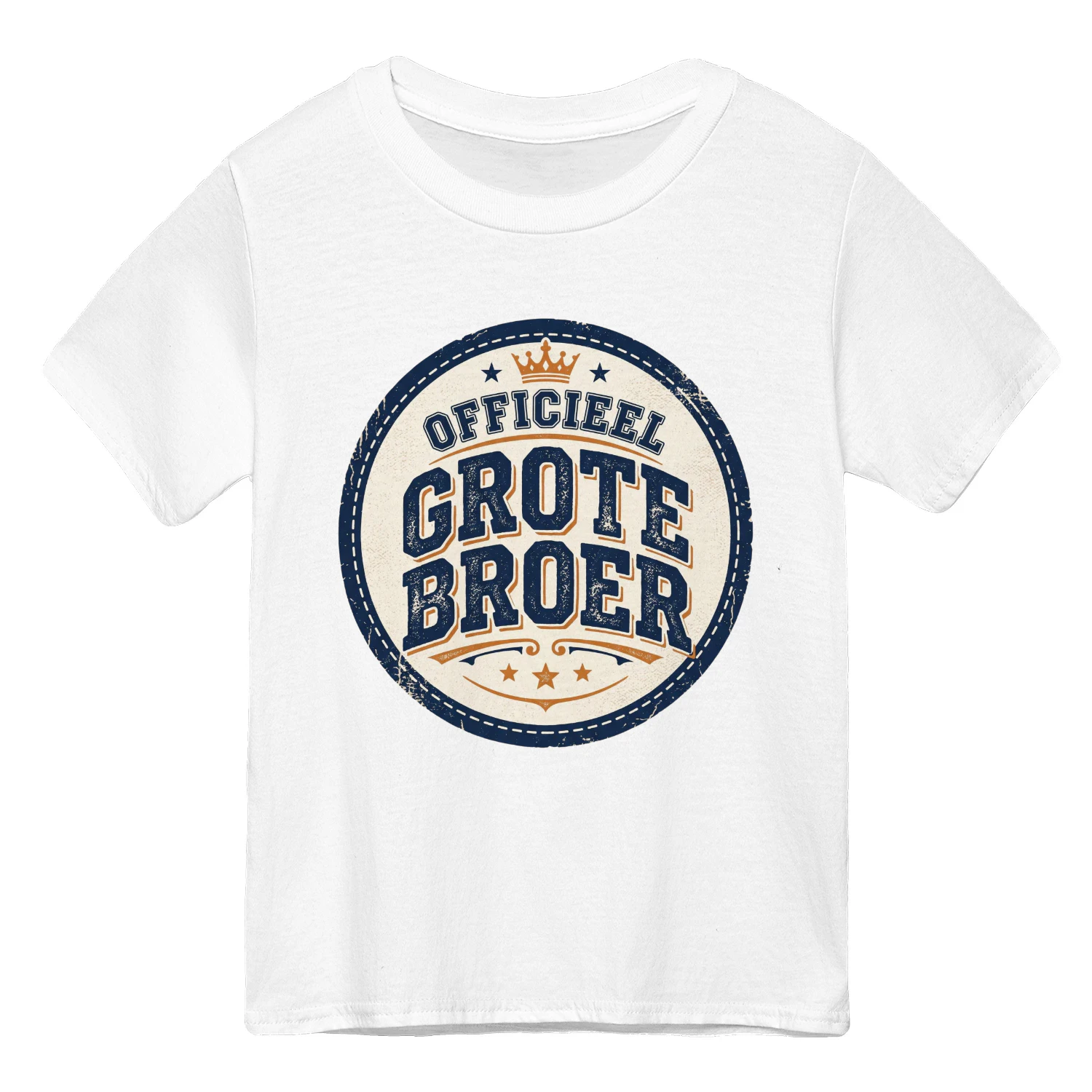 Officieel grote broer T-shirt in wit met aankondigingsdesign