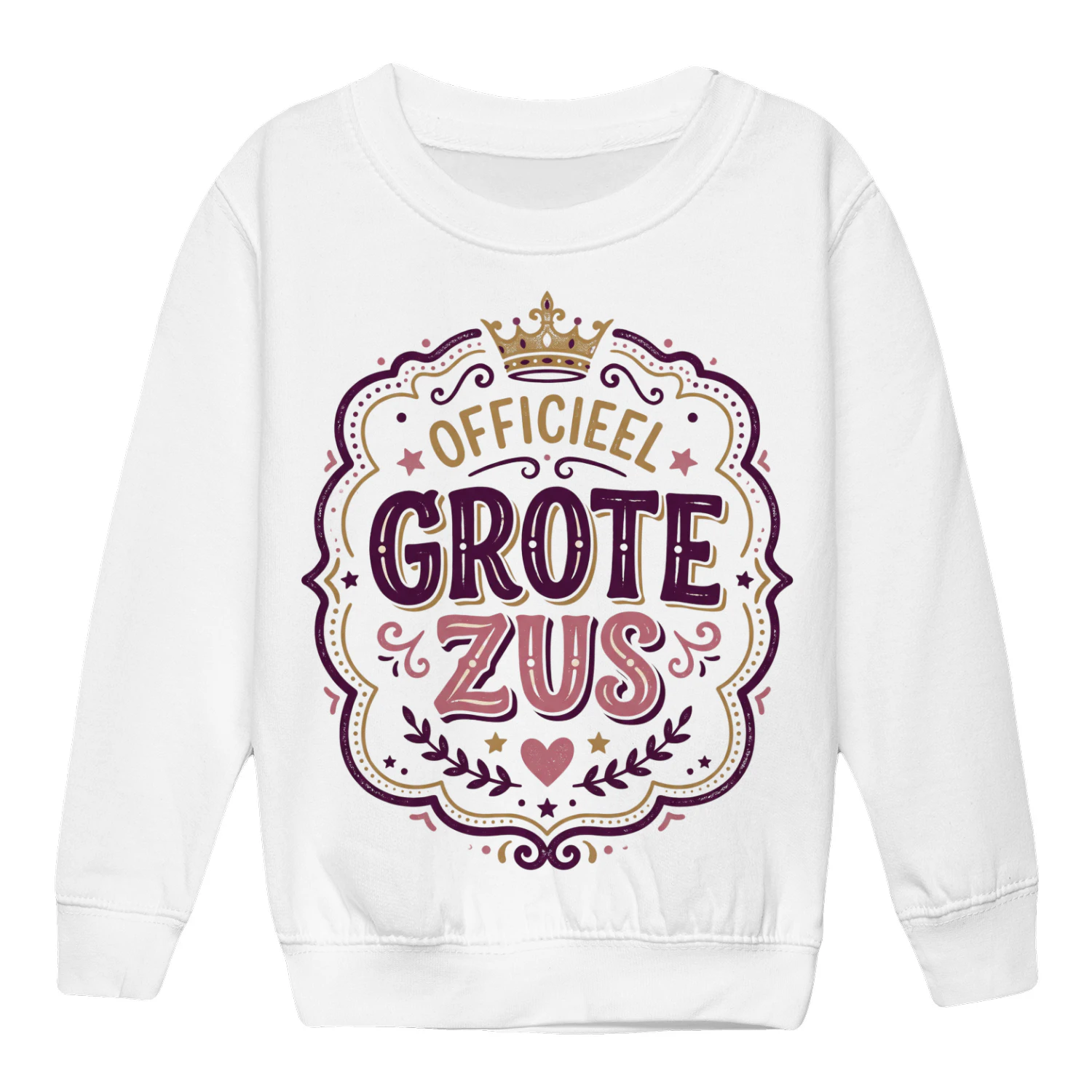 Officieel grote zus kindertrui in Arctic White